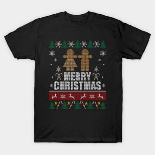 Christmas Gingerbread Man & Woman T-Shirt